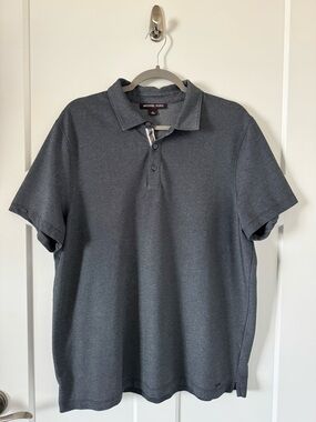 Michael Kors Men's Dark Grey Short Sleeves Polo Shirt Size XL
